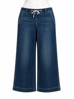 Size 1 Torrid Weekend Wide Leg Mid-Rise‎ Jeans Stellium Pull On Denim Plus Size